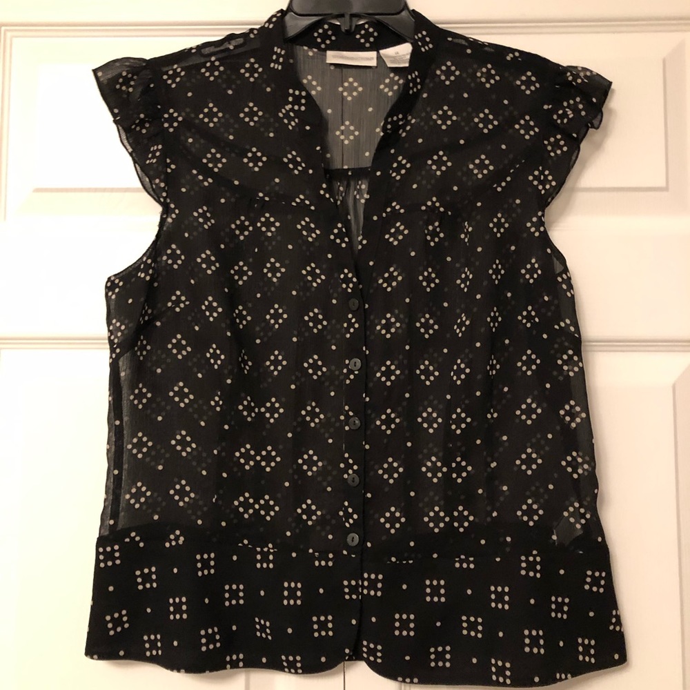 Sheer Button Up Blouse
